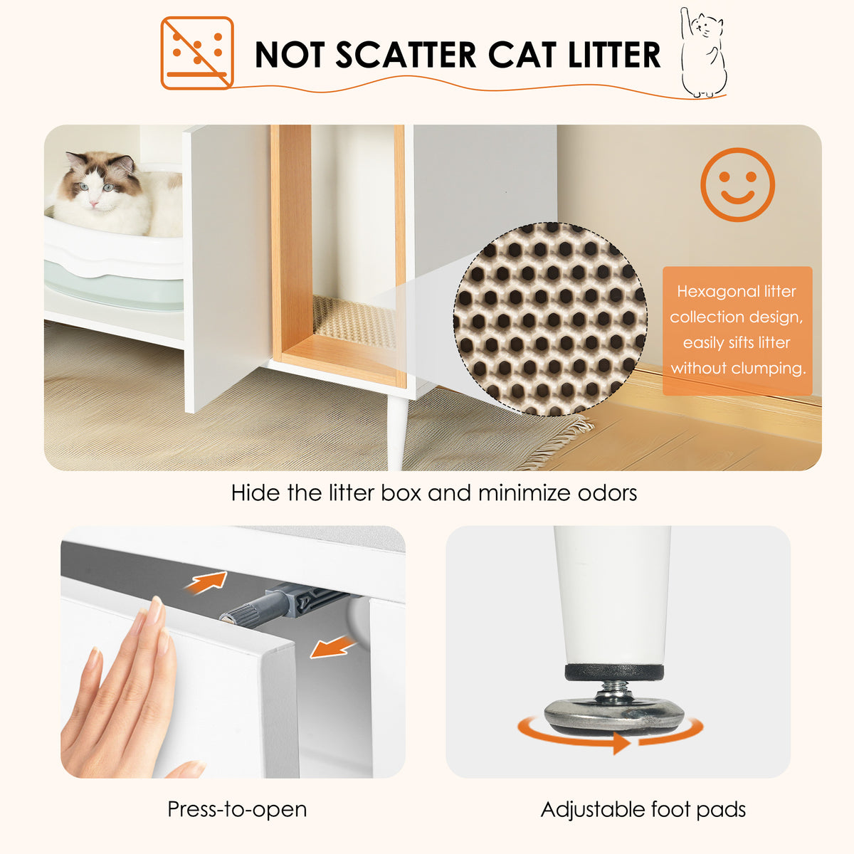 The Tuckaway | Bathroom Sink Cabinet & Hidden Litter Box Enclosure