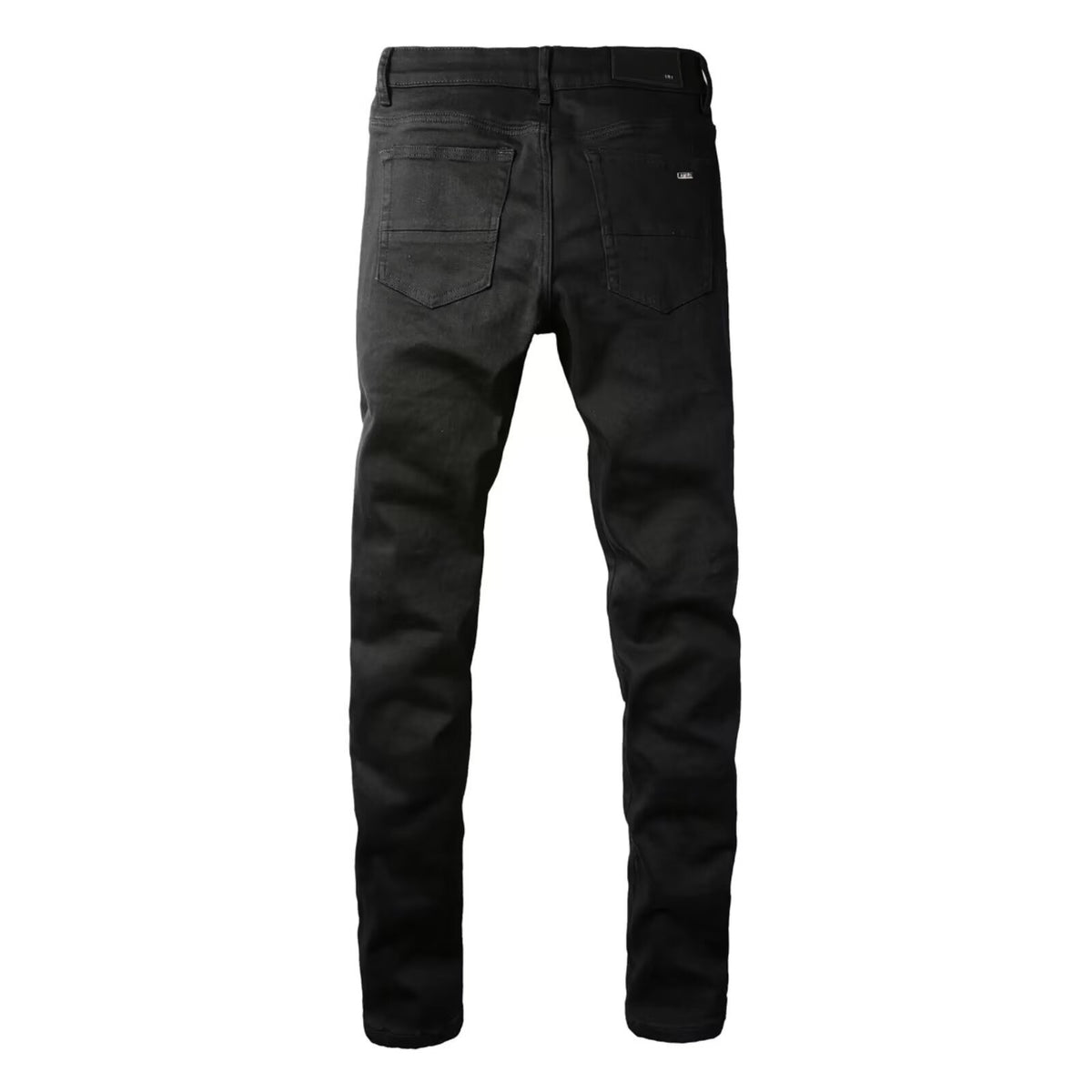 Men's Slim Fit Distressed Black Jeans | Stretch Denim
