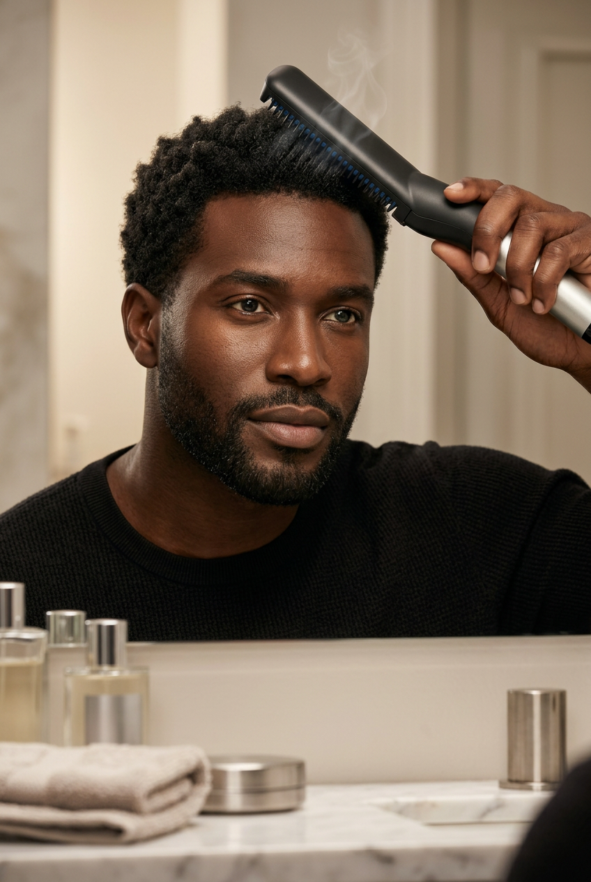 #1 — Lifestyle Hero, Man Styling Hair