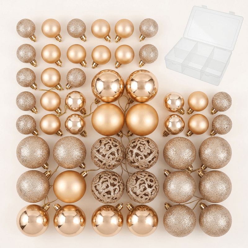 100-Piece Ornament Set — GMC Clean Flat Lay