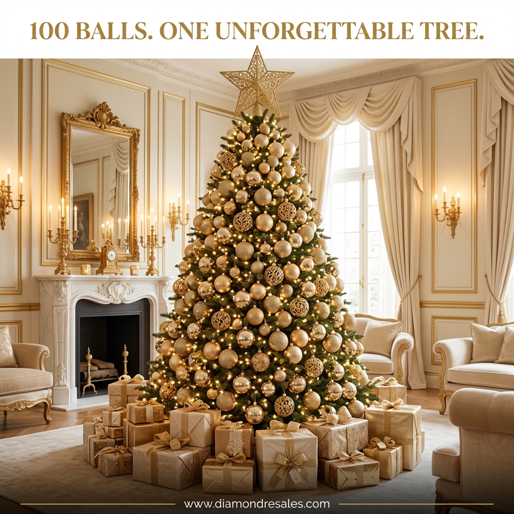 100-Piece Ornament Set — Lifestyle Scene