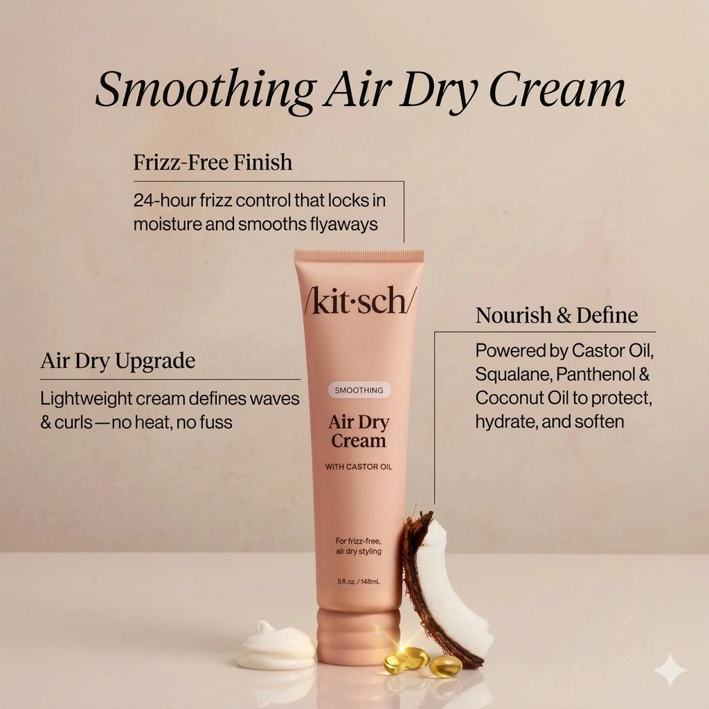 Kitsch Smoothing Air Dry Cream (2-Pack Bundle) – Brand New!