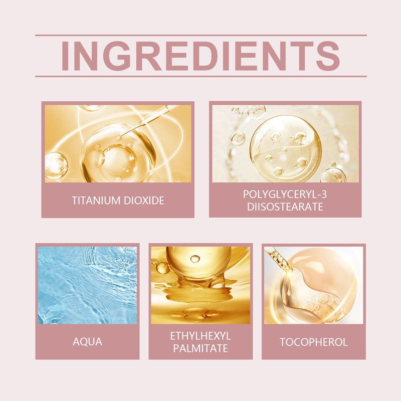 EELHOE foundation ingredients list including titanium dioxide and vitamin E