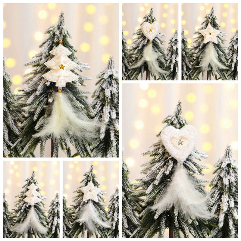 Feather Christmas Ornament Pendants