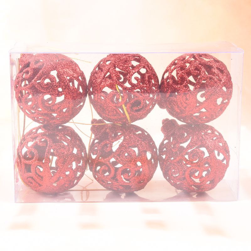 Christmas Hollow Ball Ornament – Tree & Scene Decoration (Gold, Red, Silver)