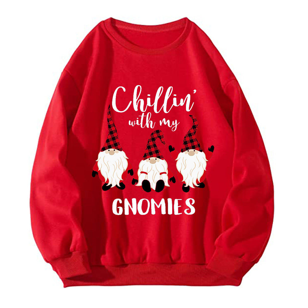 Christmas Three Little Gnomes Print Sweater