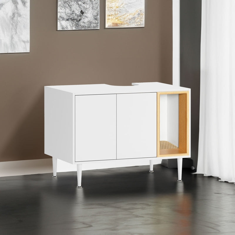 The Tuckaway | Bathroom Sink Cabinet & Hidden Litter Box Enclosure