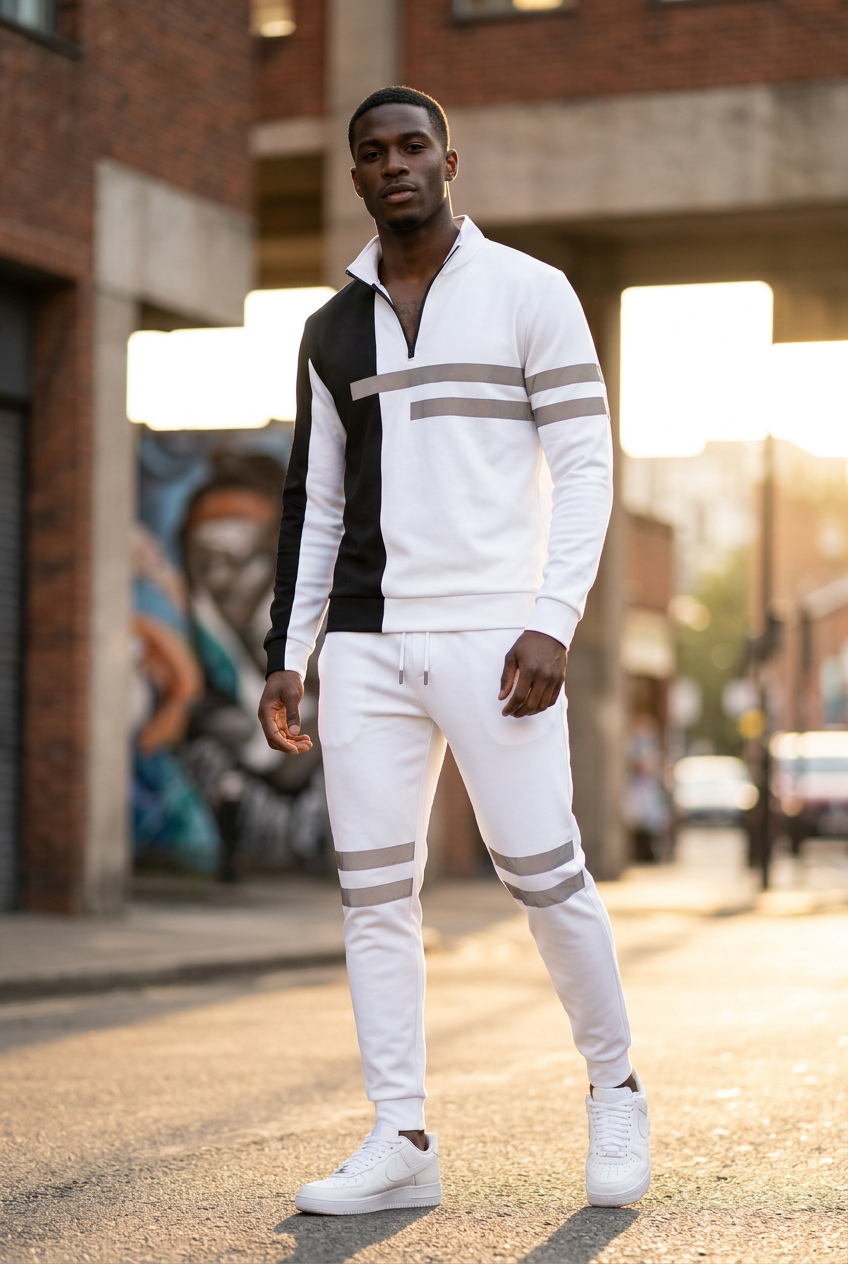 #2 — Black Model Hero, White & Red Set, Urban