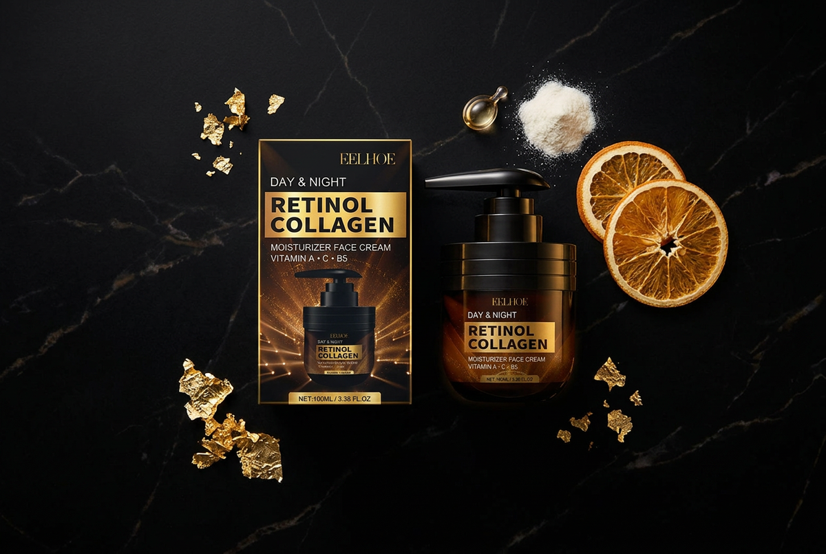 #2 — Flat Lay, Black Marble, Retinol & Vitamin Props