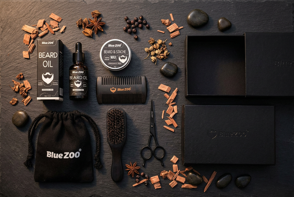 #2 — Flat Lay, Full 6-Piece Kit on Dark Slate