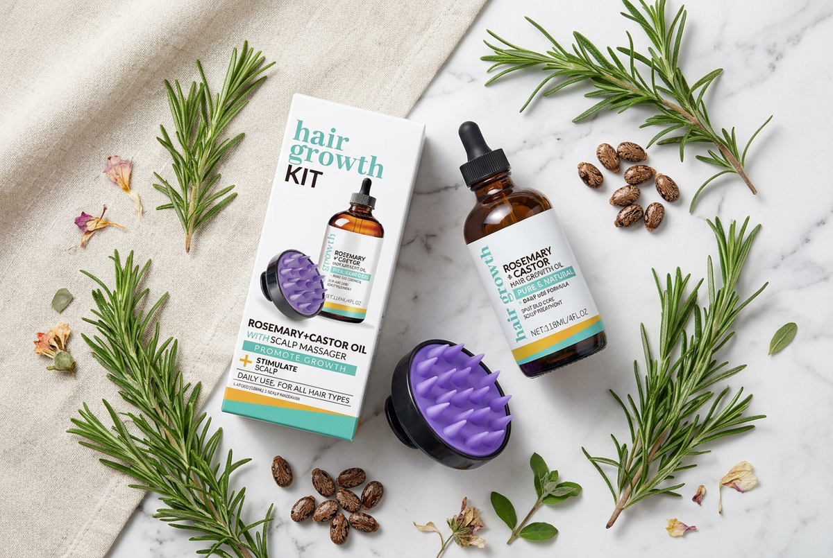 #2 — Flat Lay, Rosemary & Castor Botanical Styling