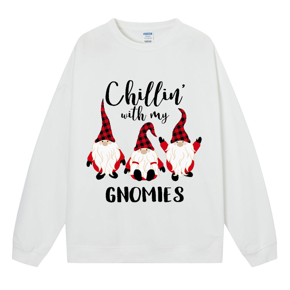 Christmas Three Little Gnomes Print Sweater