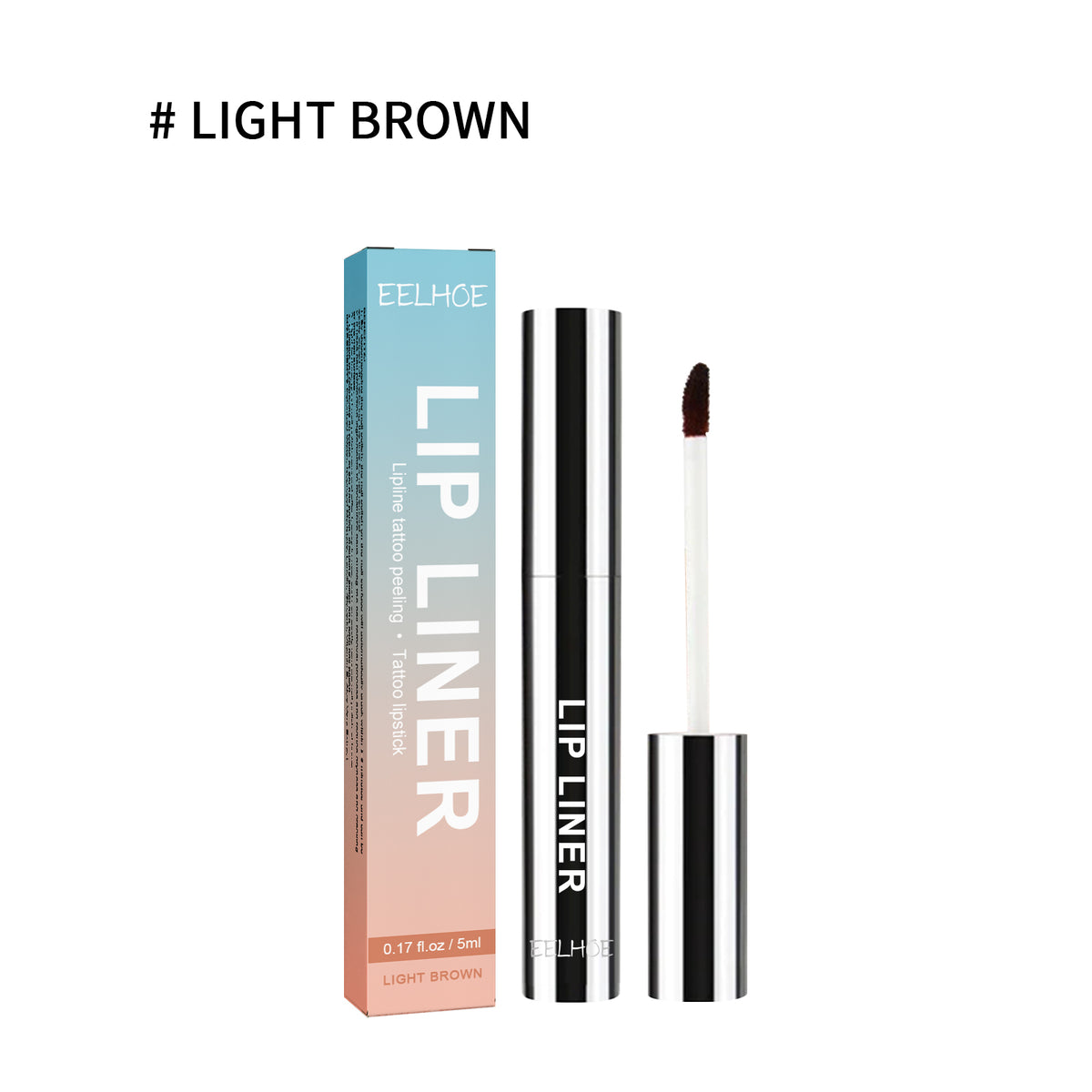 EELHOE Luxury Waterproof Peel Lip Liner – Lanolin & Raspberry Extract Lip Definer in 3 Shades