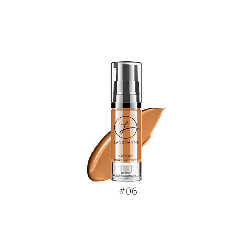 LANGMANNI waterproof concealer shade #06 deep bronze-tan high coverage formula