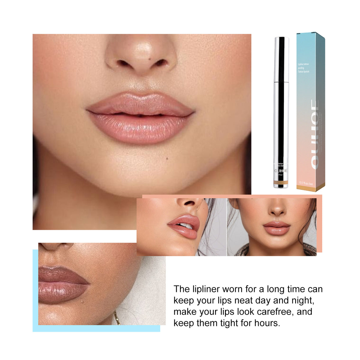Luxury Peel Lip Liner – Hyaluronic Acid & Vitamin E Plumping Lip Mask in 3 Shades