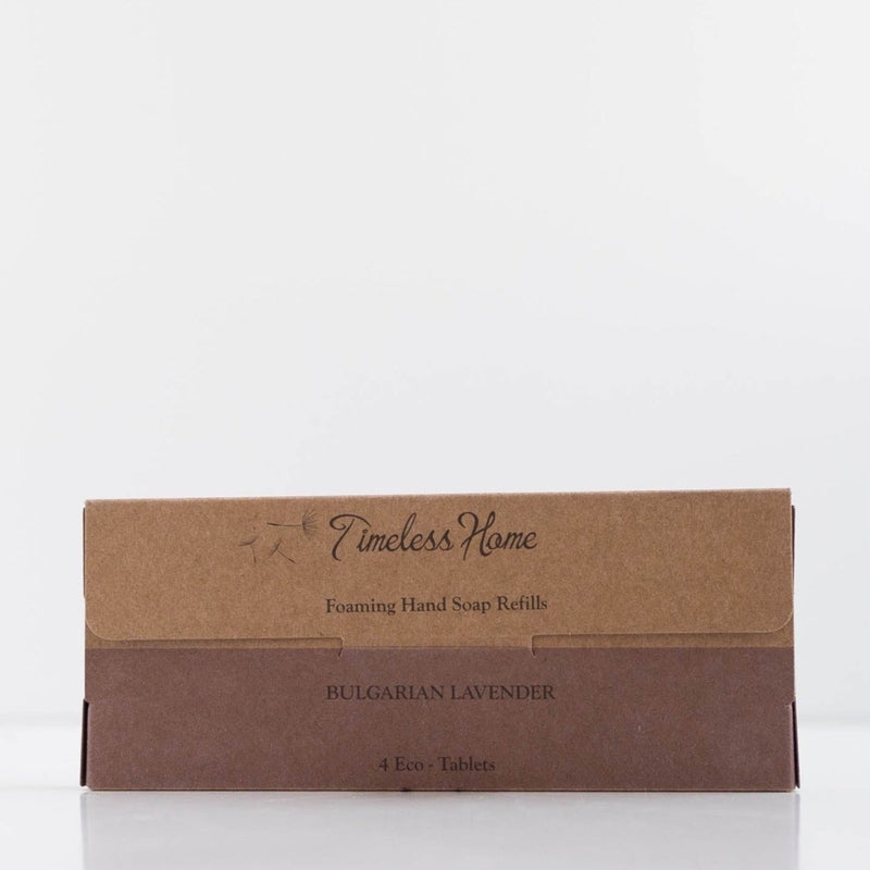 Timeless Home Bulgarian Lavender foaming hand soap refill pack in kraft box