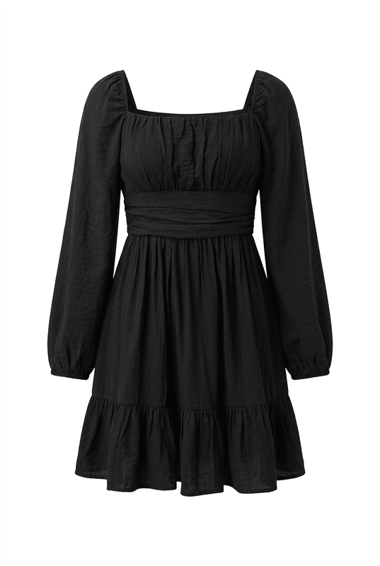 #3 — Ghost Mannequin, Black Dress, White Background