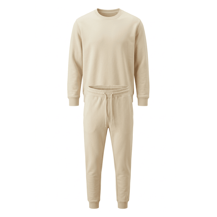 #3 — Ghost Mannequin, Cream Set, White Background