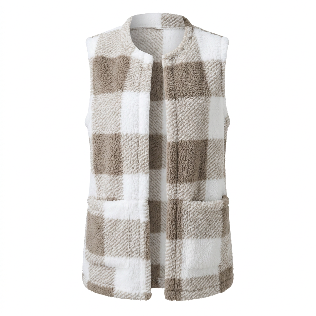 #3 — GMC, Clean White Mannequin Shot, Apricot Plaid
