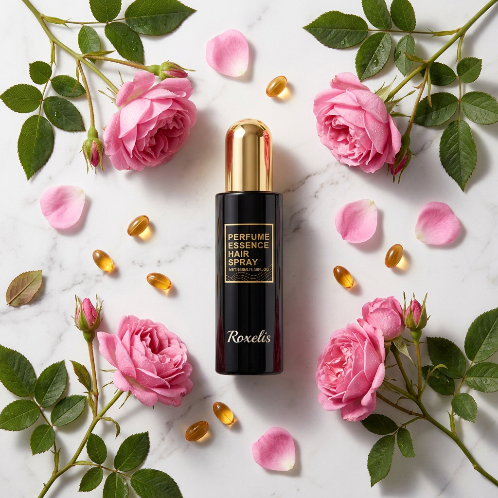 #3 — Rosa Rugosa Flat Lay on White Marble