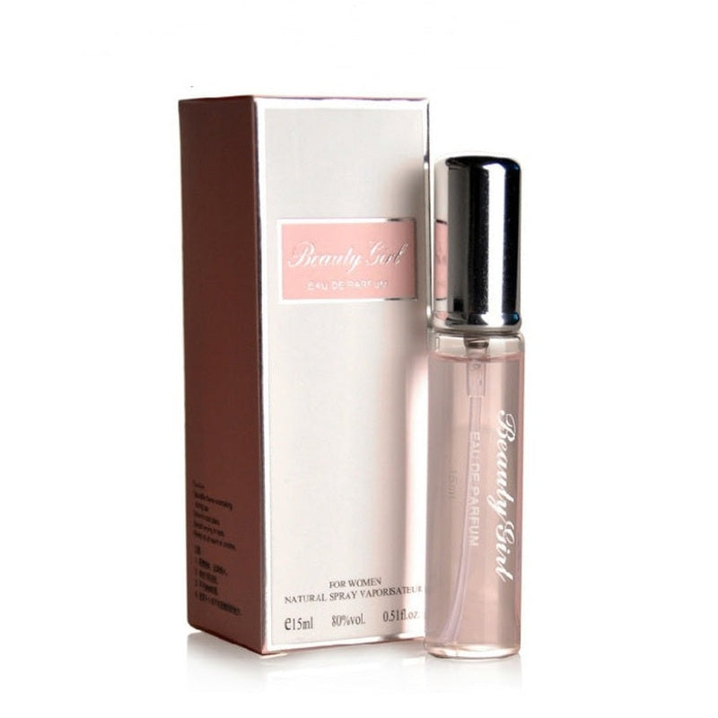 Beauty Girl pink floral vanilla perfume sampler bottle and box