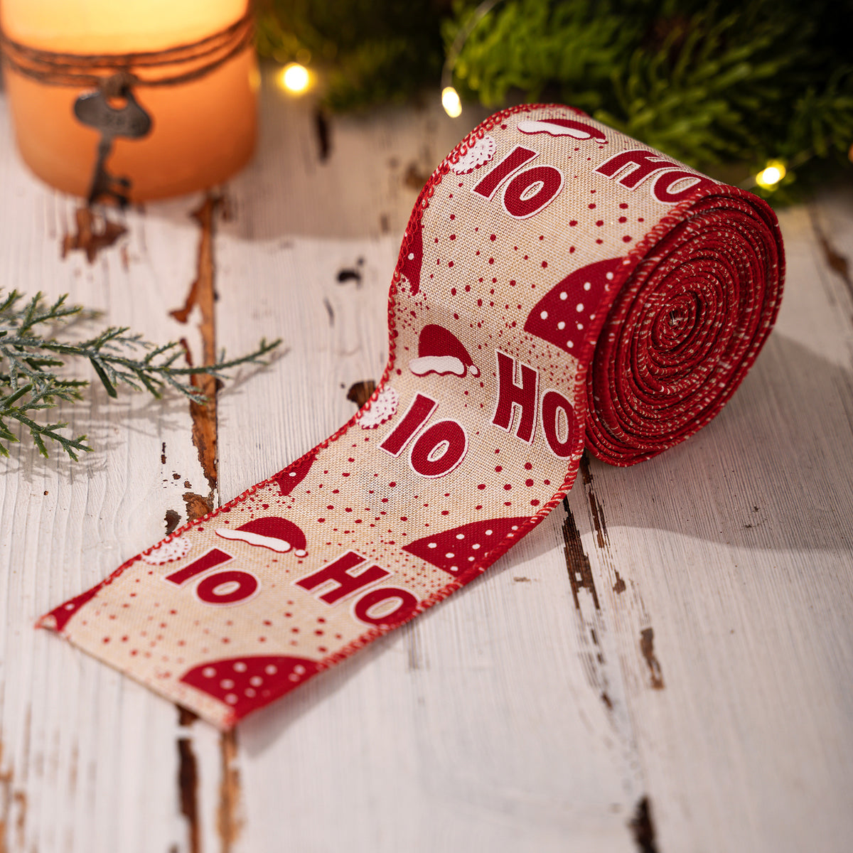 Christmas HOHO & Snowman Print Linen Ribbon – 3 Styles