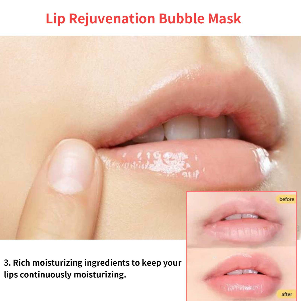 Luxury Lip Rejuvenation Bubble Mask – Beeswax & Ginger Root Exfoliating Lip Treatment