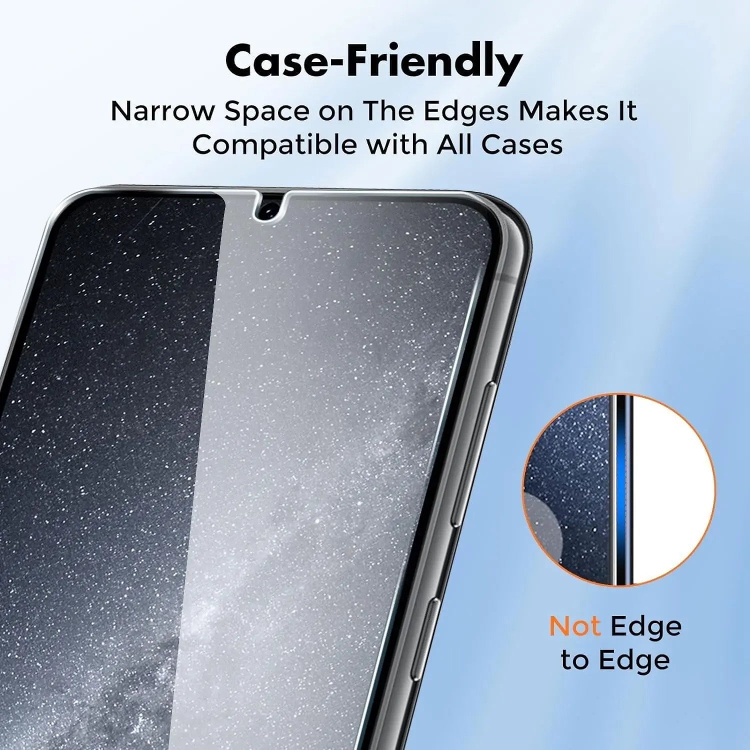 Entronix Clear Screen Protector Compatible with Galaxy A54 - 3-Piece Combo