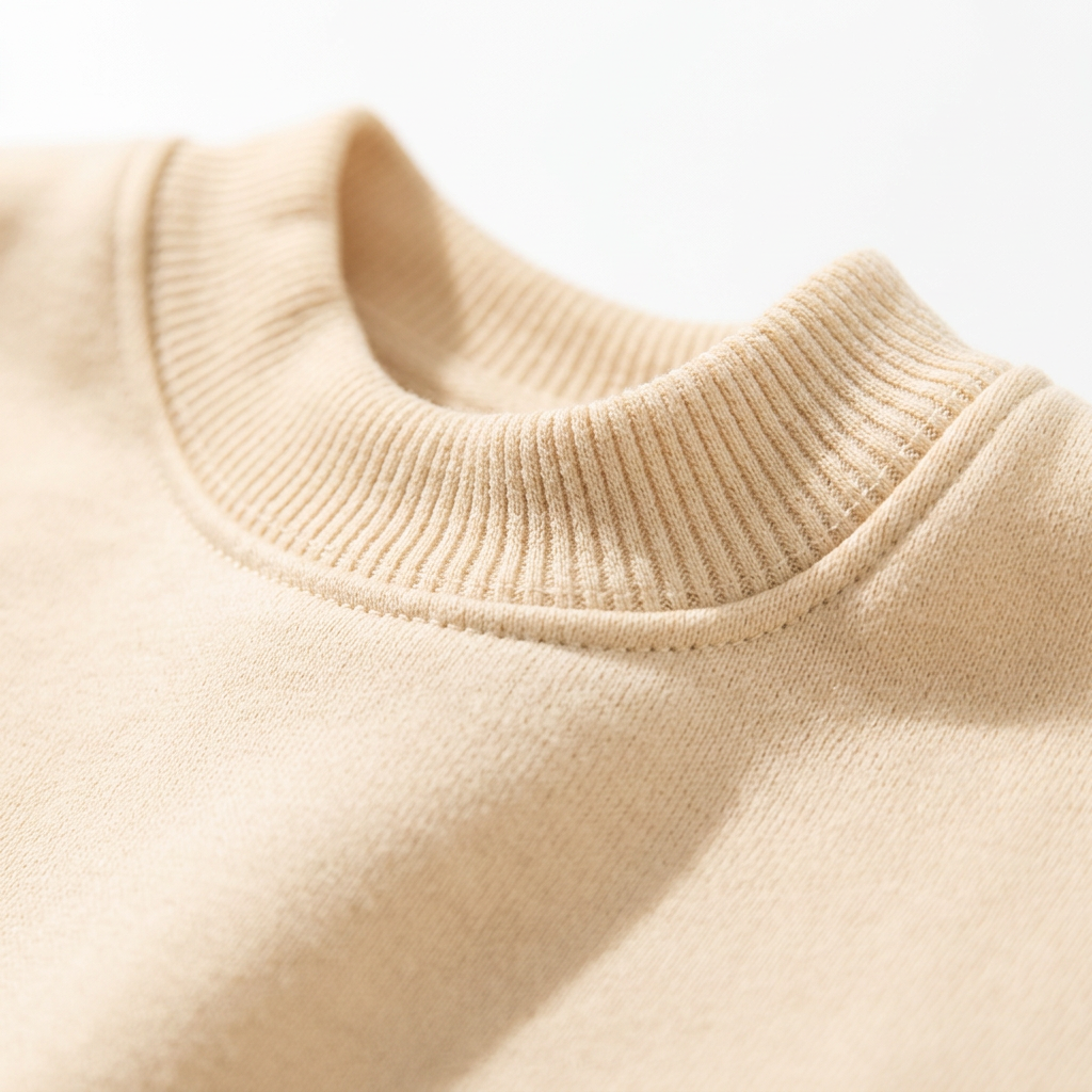 #4 — Ribbed Crew Neckline Detail Close-Up