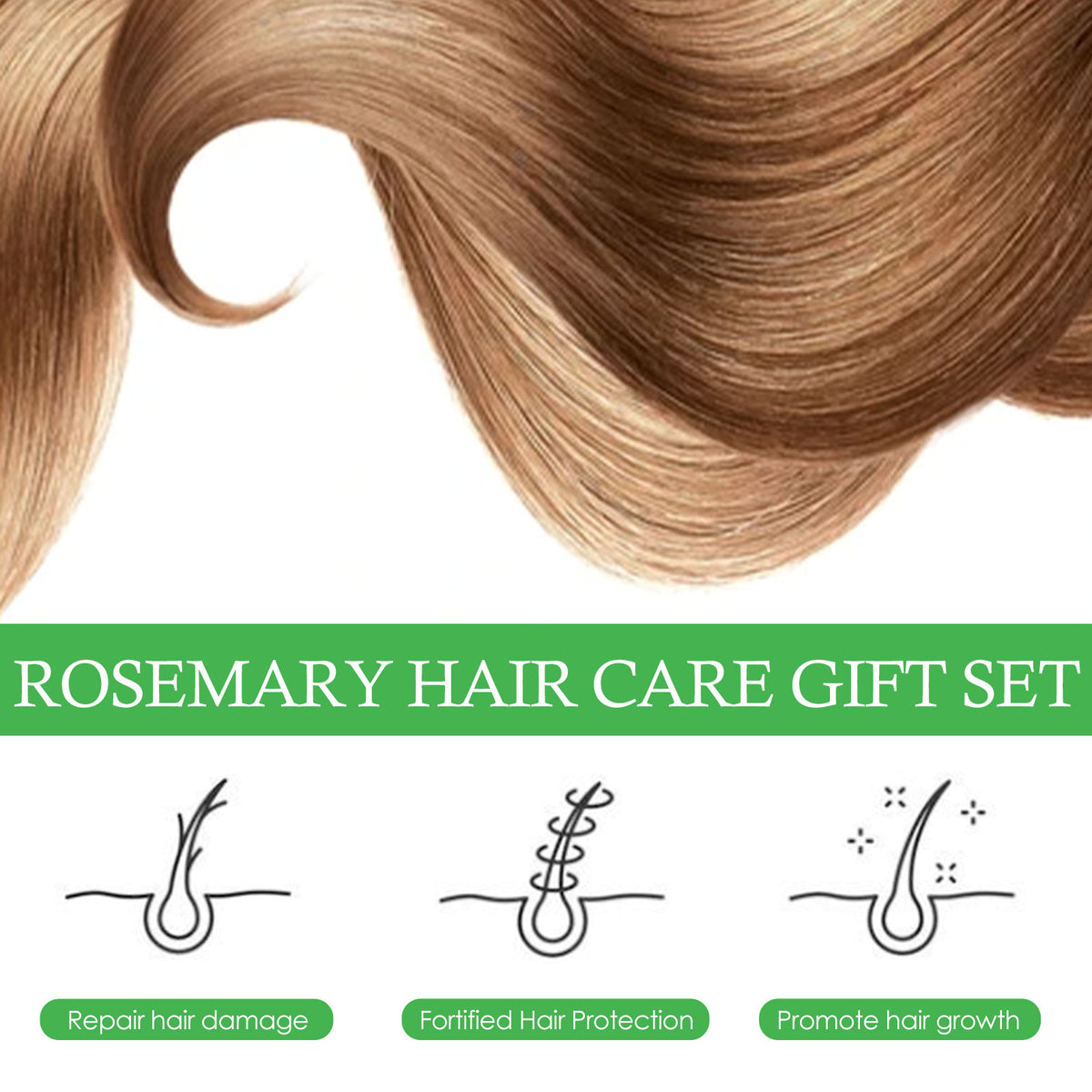 Rosemary Hair Care Gift Set & Scalp Derma Roller by Eelohoe
