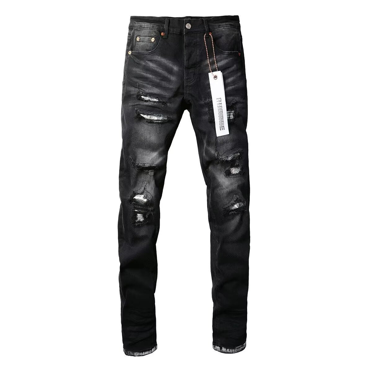 Men's Slim Straight Black Jeans | Stretch Denim | Slim Fit