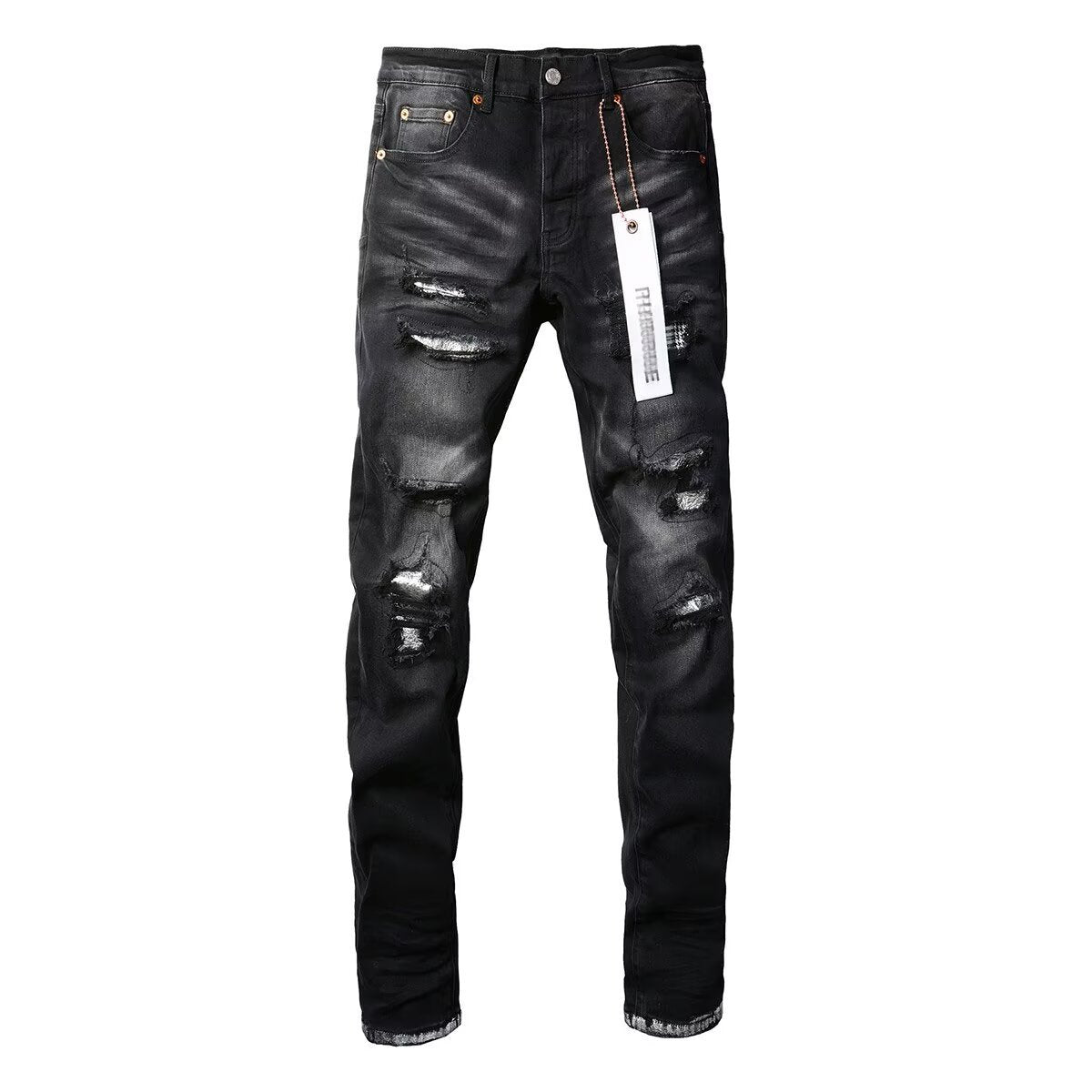 Men's Slim Straight Black Jeans | Stretch Denim | Slim Fit