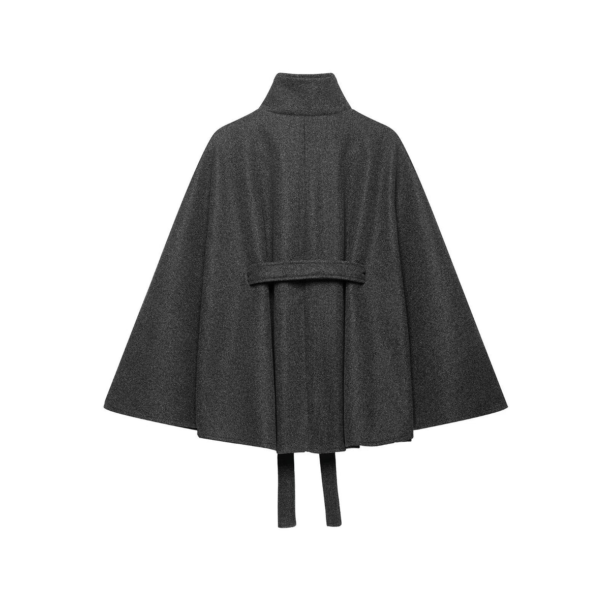 Vivienne | Women's Belted Mock-Neck Cloak Coat