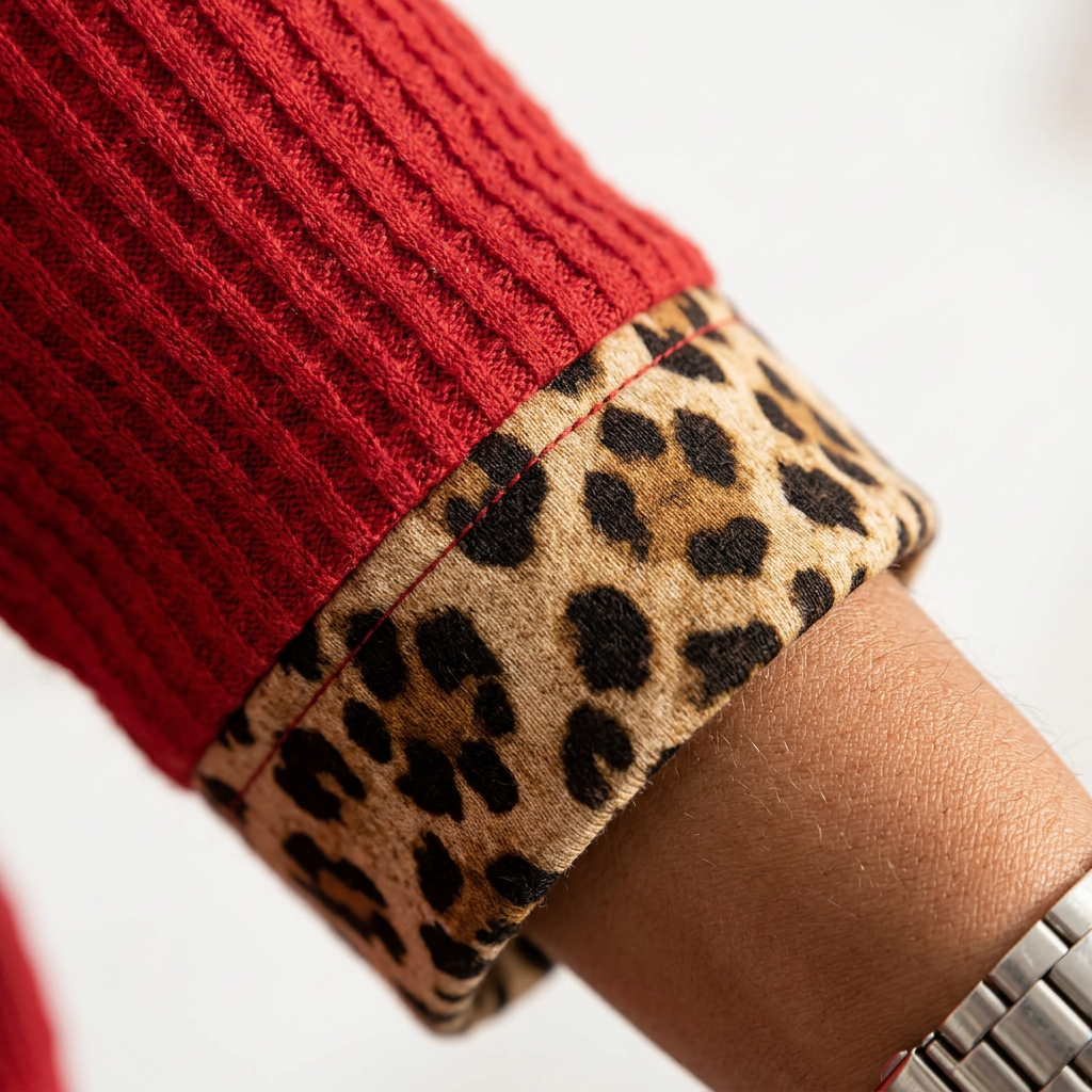 #5 — Leopard Trim Cuff Detail Close-Up