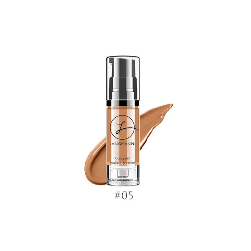 LANGMANNI liquid foundation concealer shade #05 medium tan creamy texture swatch