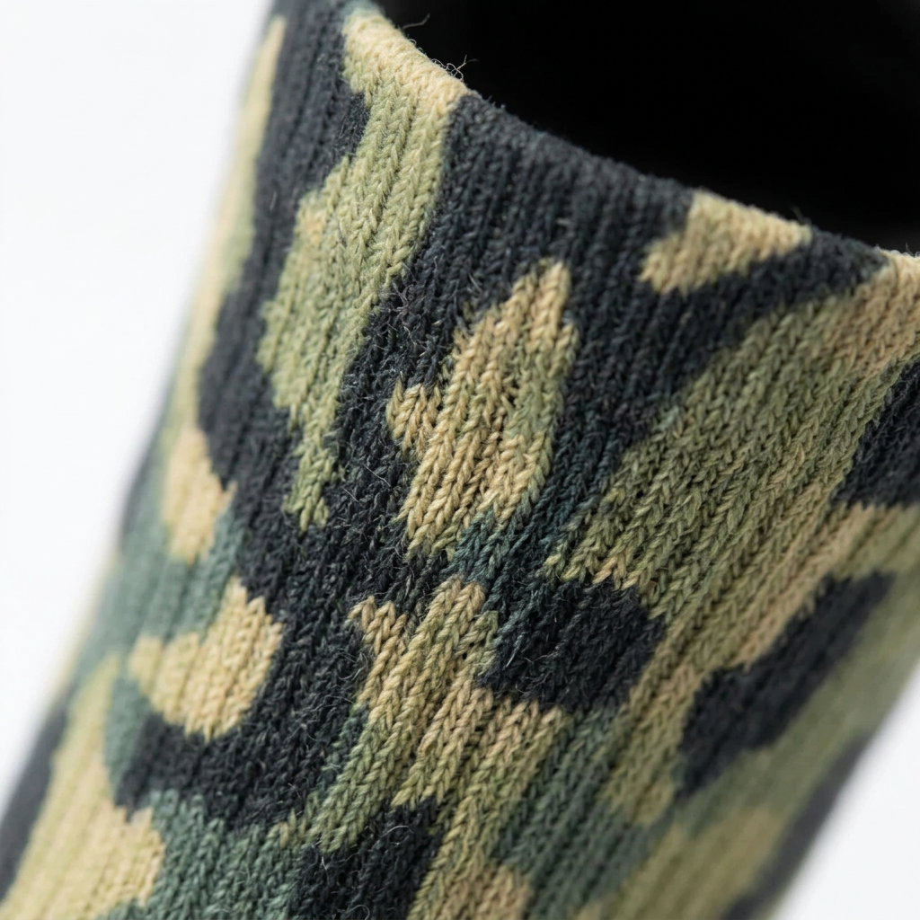 Chaussettes de randonnée imperméables en coton à motif camouflage unisexe