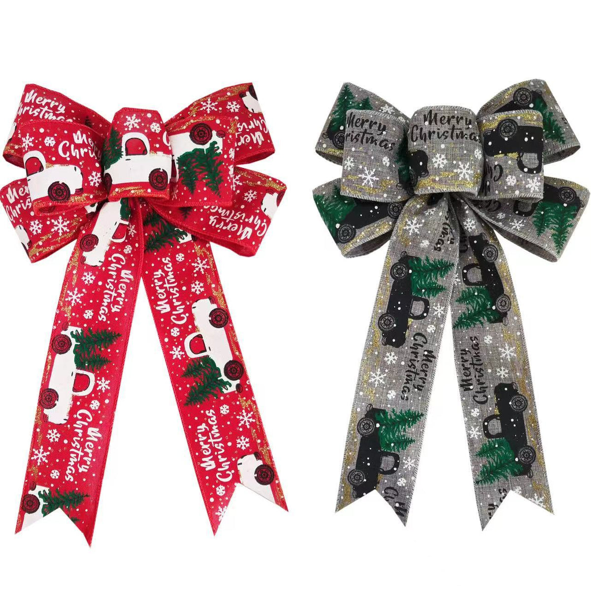 Christmas Ribbon Bows – DIY Decorative Gift Bows (23cm × 35cm)