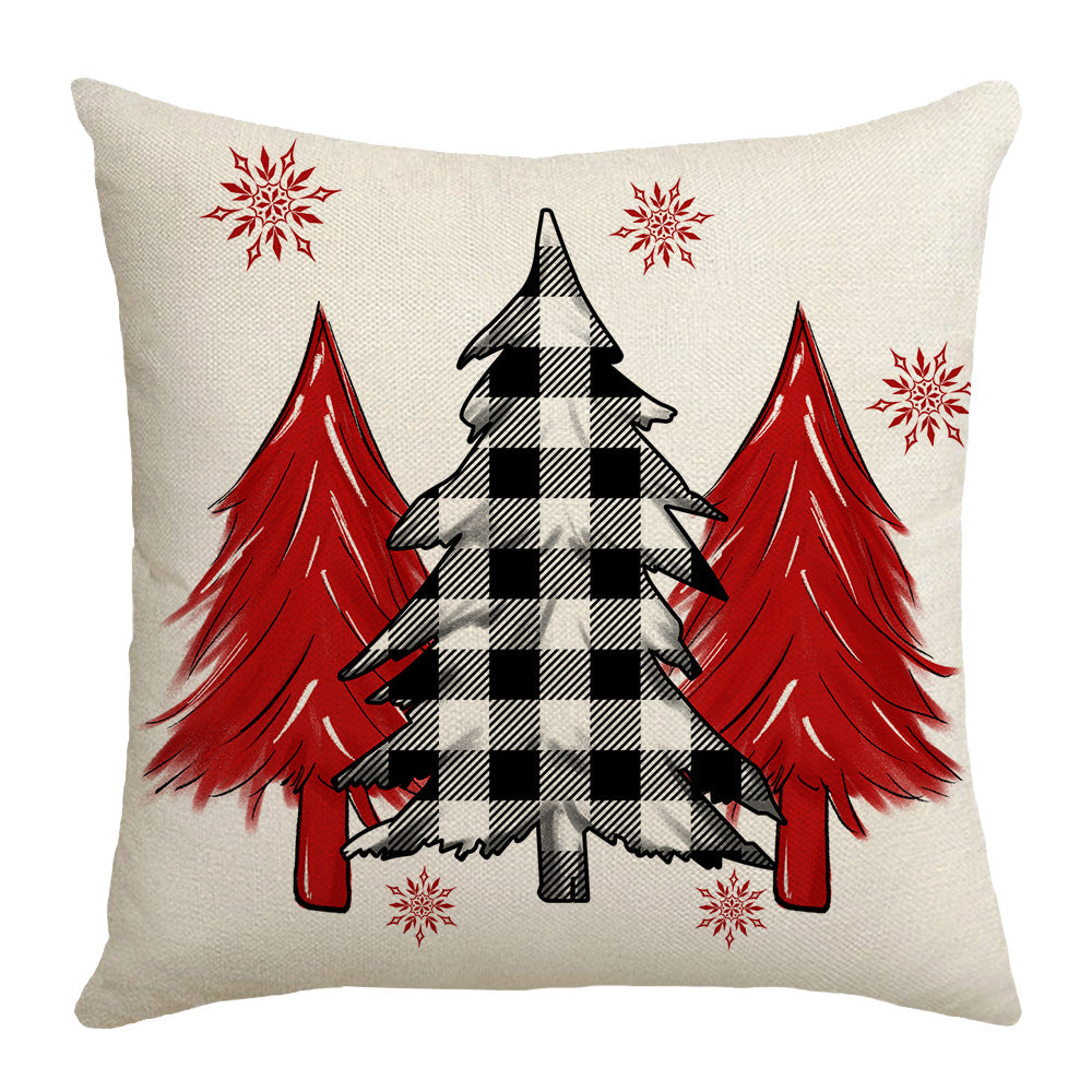 Christmas Printed Pillow Cover – Festive Designs, 45×45cm (4 Styles)