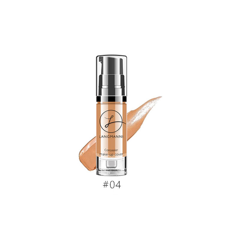 LANGMANNI brightening concealer shade #04 warm honey-beige glossy finish swatch