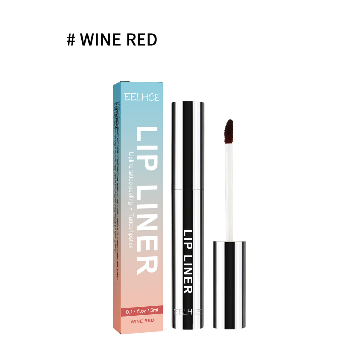 EELHOE Luxury Waterproof Peel Lip Liner – Lanolin & Raspberry Extract Lip Definer in 3 Shades