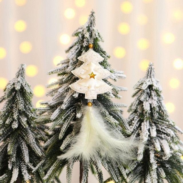 Feather Christmas Ornament Pendants