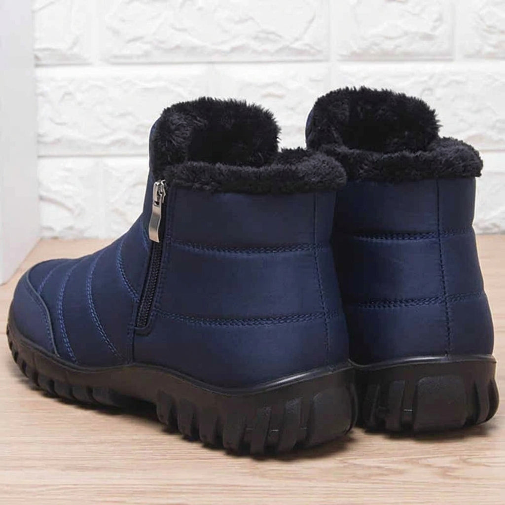Glacier blue winter boot - rear pair shot