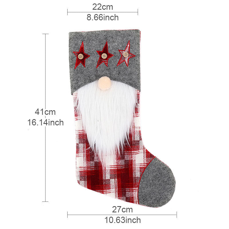 Rudolf Christmas Stocking Gift Bag – Candy & Treat Sack (2 Styles)