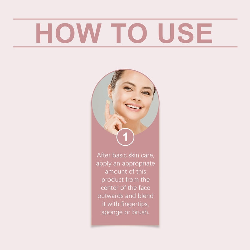 How to apply EELHOE foundation infographic with fingertips or sponge