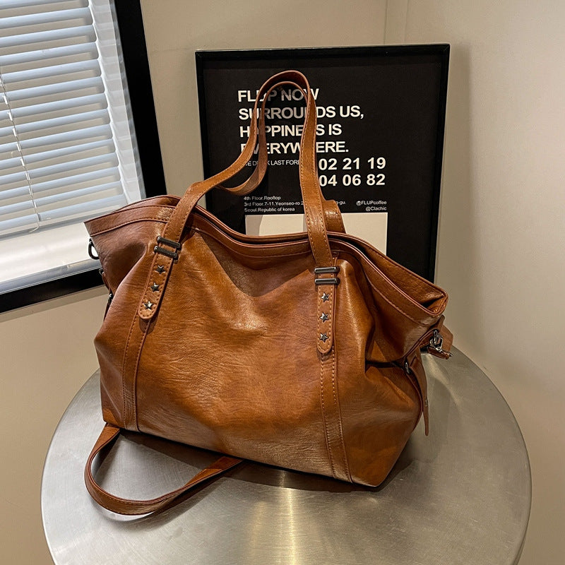 Arendelle Vintage Soft PU Leather Tote Bag
