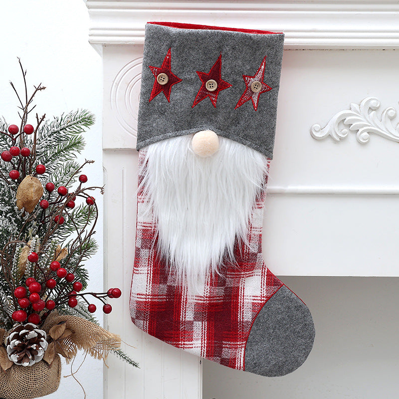 Rudolf Christmas Stocking Gift Bag – Candy & Treat Sack (2 Styles)
