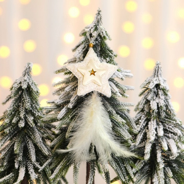Feather Christmas Ornament Pendants