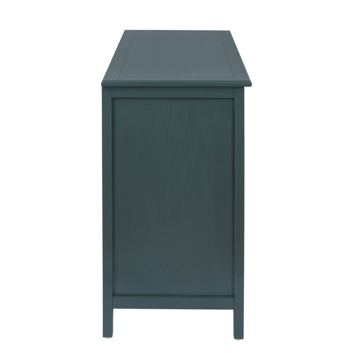 The Wren | Three-Drawer Green Rattan Dresser