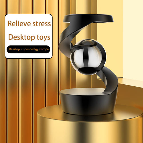 Desktop Floating Gyroscope – Aluminum Alloy Magnetic Spinning Desk Toy