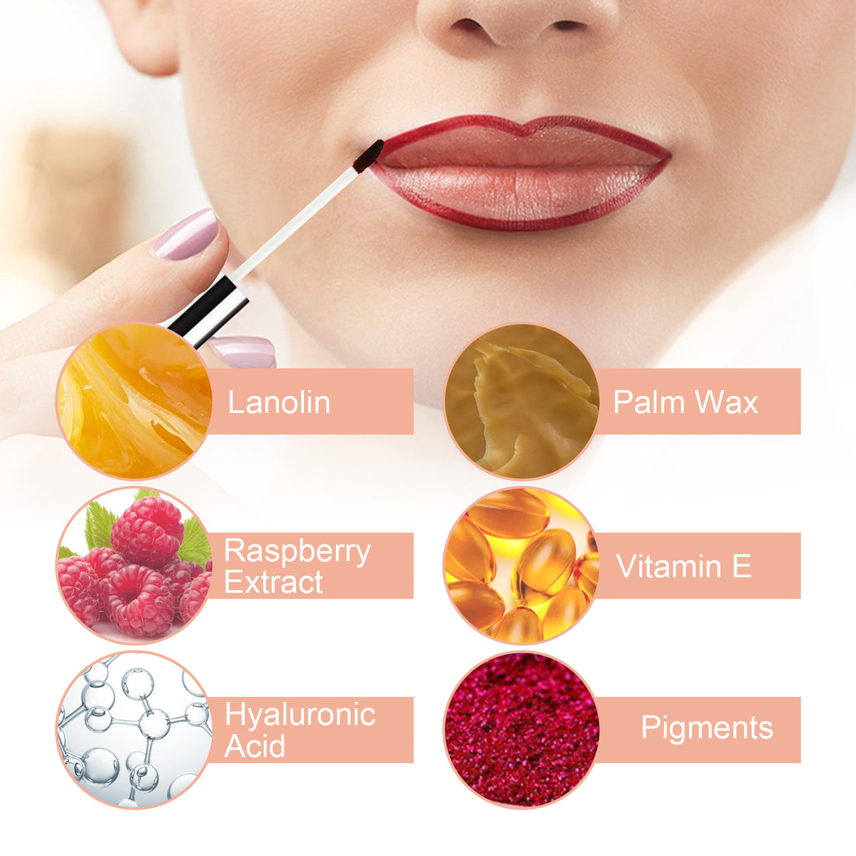 EELHOE Luxury Waterproof Peel Lip Liner – Lanolin & Raspberry Extract Lip Definer in 3 Shades